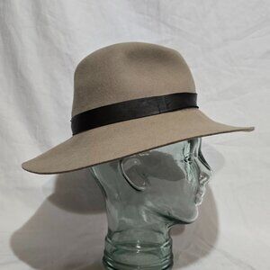 Janessa Leone Made in USA Packable Wool ROSS HAT Fedora - Clay - Sz S*